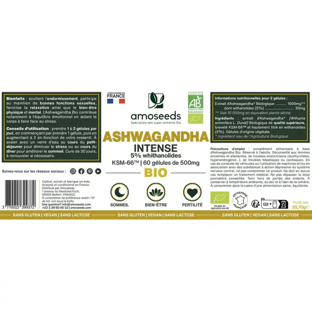 Ashwagandha Bio Intense - KSM-66™ — Amoseeds