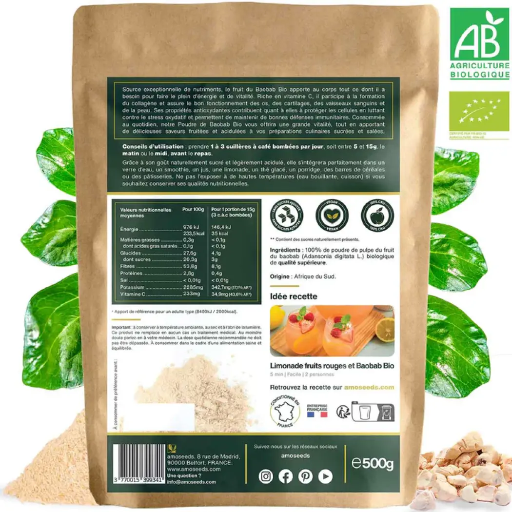 Poudre de Baobab Bio — Amoseeds