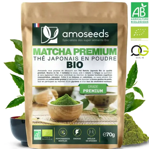 Thé Matcha Japonais en Poudre Bio - 70 g - 70g