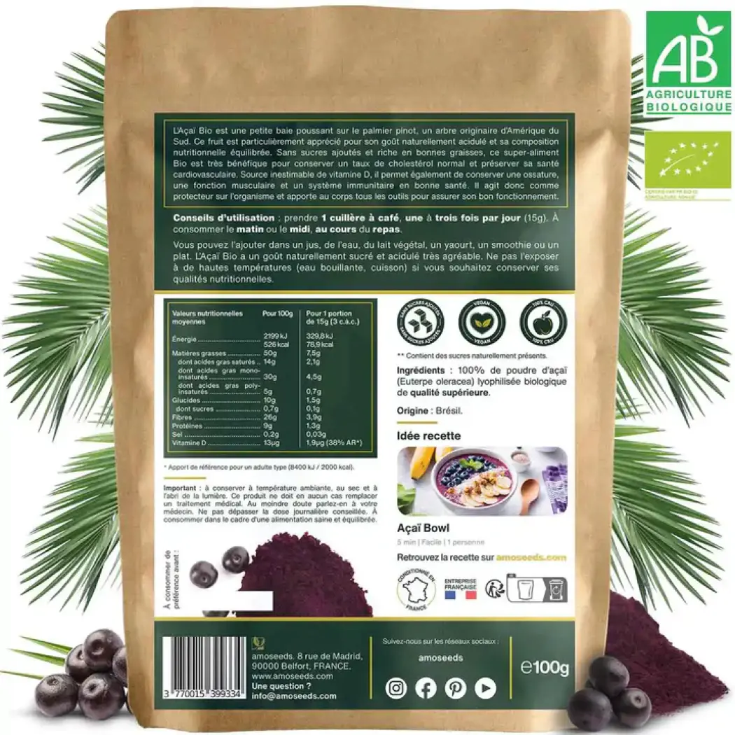 Açaï en Poudre Bio — Amoseeds