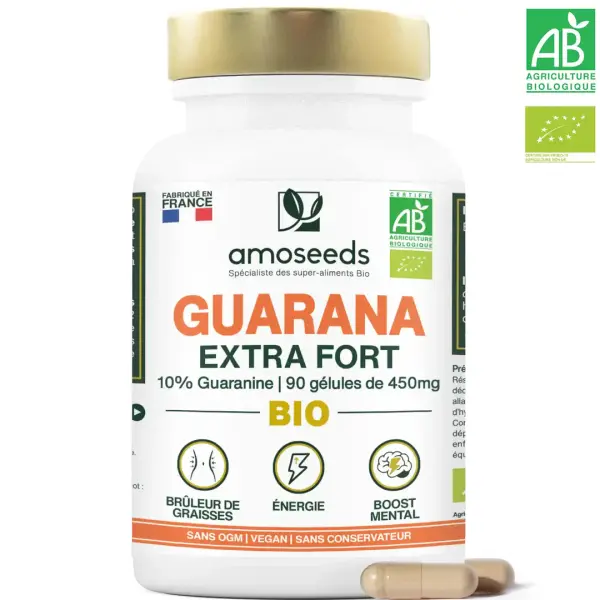 Guarana Bio Extra Fort - 10% Guaranine - 90unités