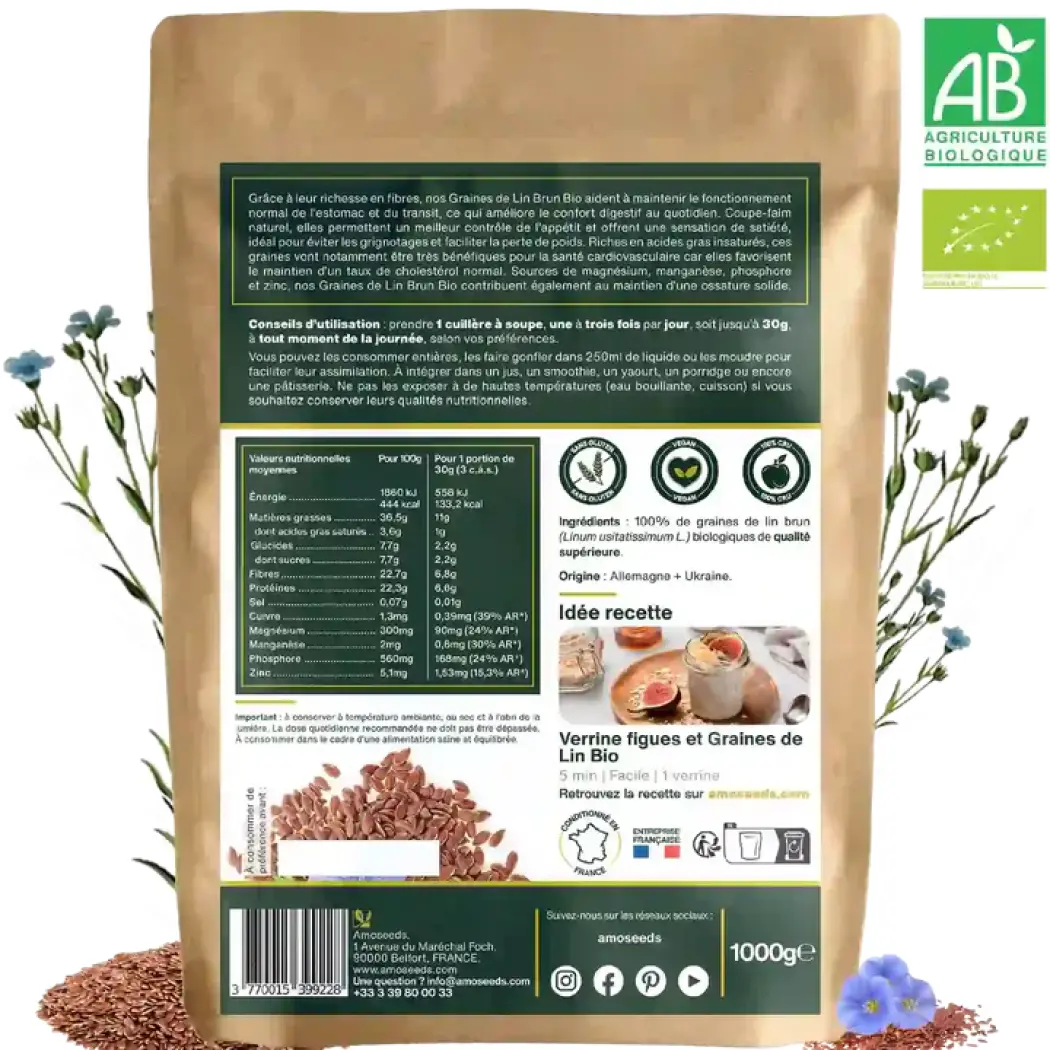 Graines de lin brun bio — Amoseeds