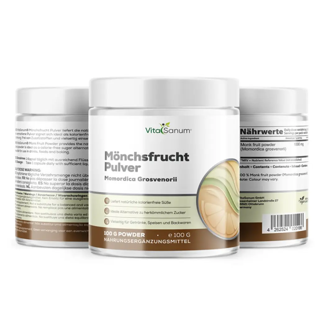 VitaSanum® Mönchsfrucht Pulver – Momordica grosvenorii – 100 g — VitaSanum