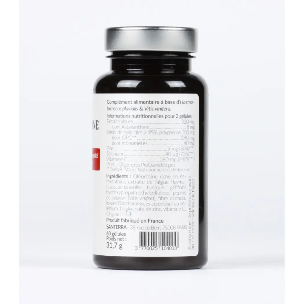 Astaxanthine_Santerra_Composition_monomères OPC_Raisin_8mg 2