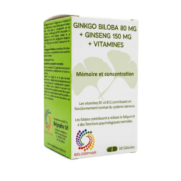 Ginkgo Biloba + Ginseng + Vitamines