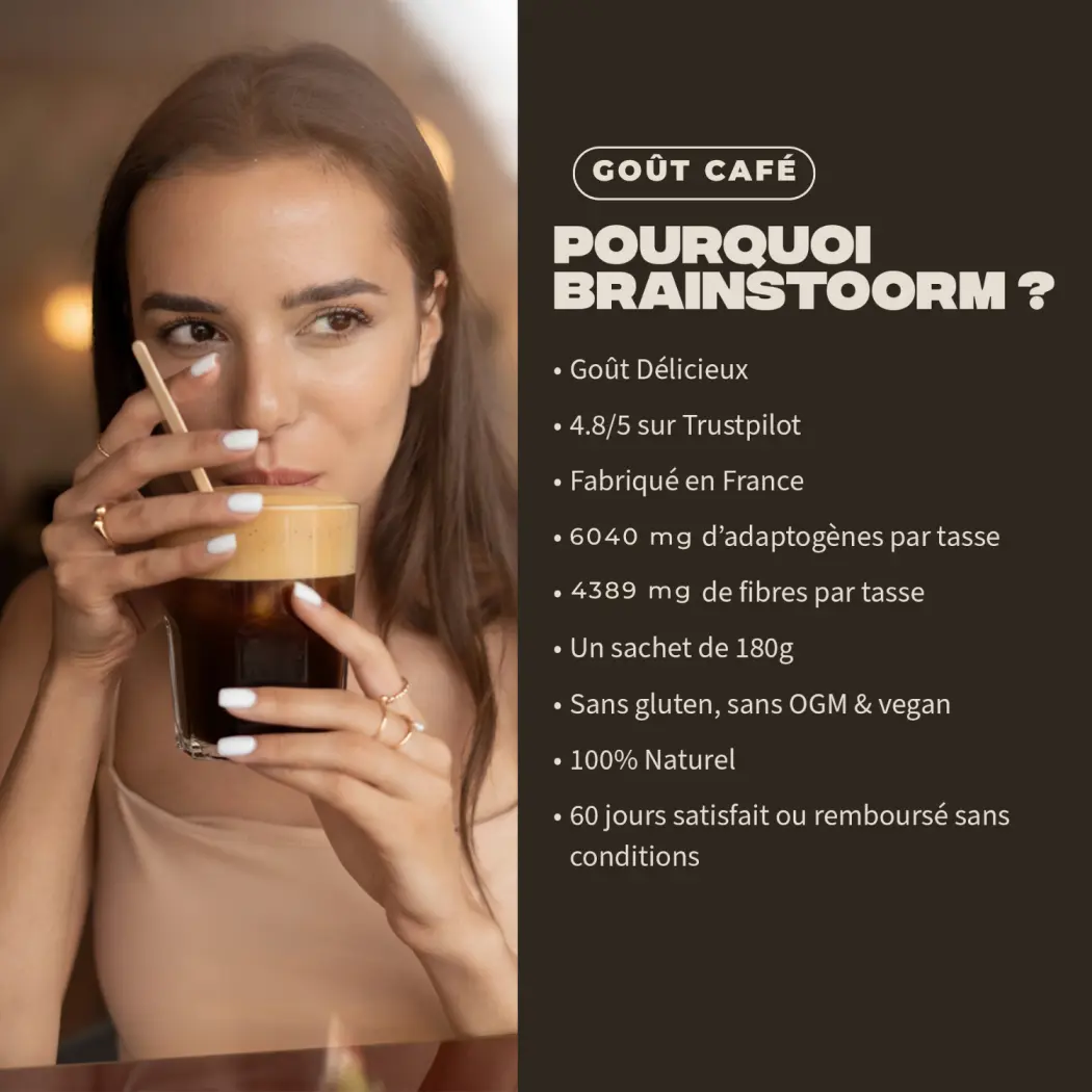 Café adaptogène Brainstoorm goût café - cure 1 mois — Mush n Go