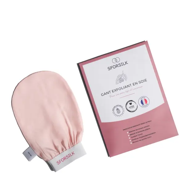 Gant exfoliant en soie