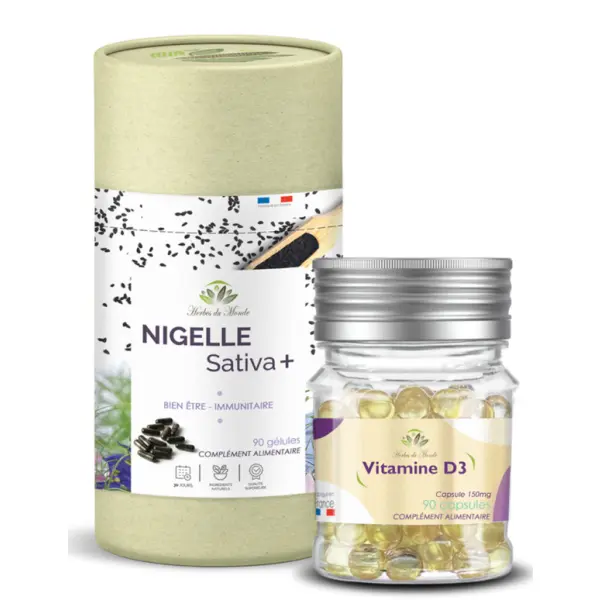 DUO Immunité – Vitamine D3 & Nigelle