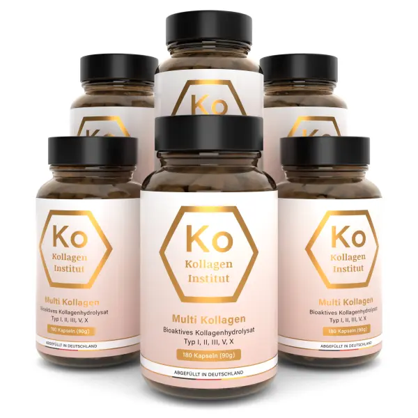 Multi Kollagen Kapseln - Typ I, II, V, X - 6er Pack