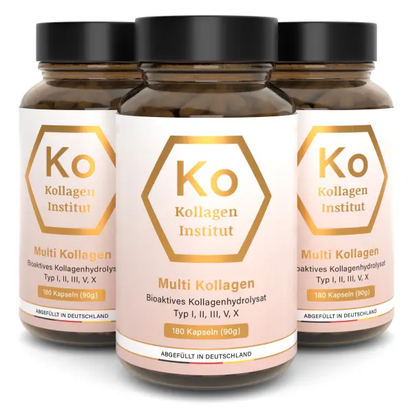 Multi Kollagen Kapseln - Typ I, II, V, X - 3er Pack