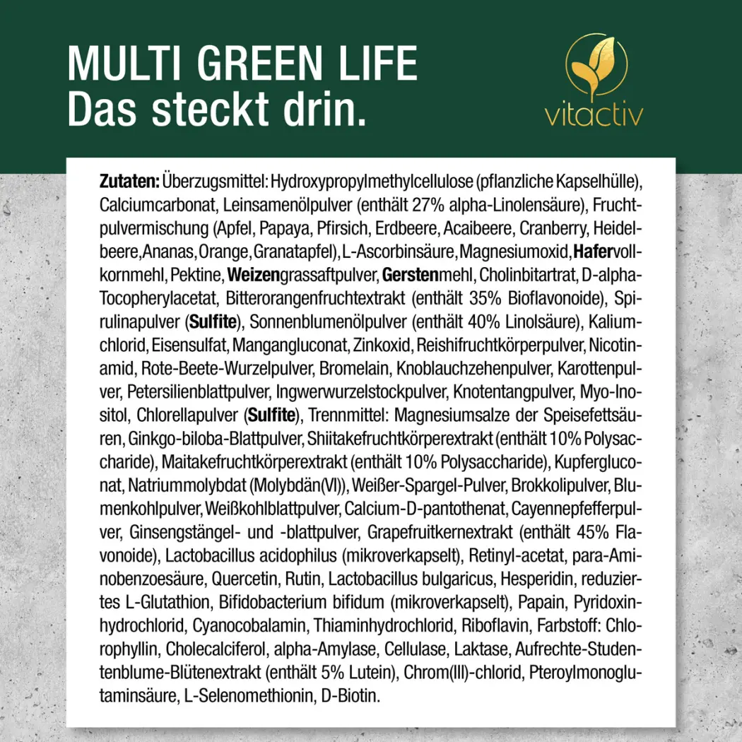 Vitactiv MULTI GREEN LIFE — Green Future E-Commerce GmbH