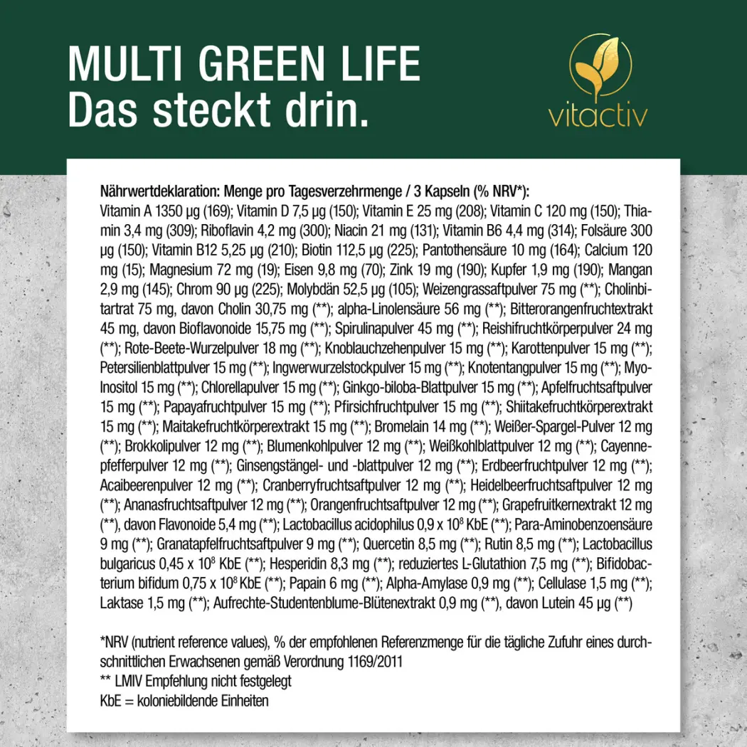 Vitactiv MULTI GREEN LIFE — Green Future E-Commerce GmbH