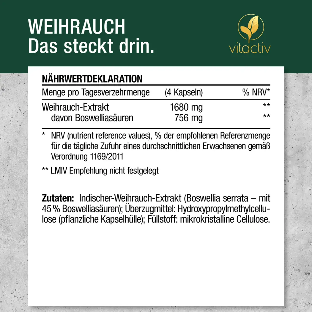 Vitactiv WEIHRAUCH Boswellia Serrata — Green Future E-Commerce GmbH