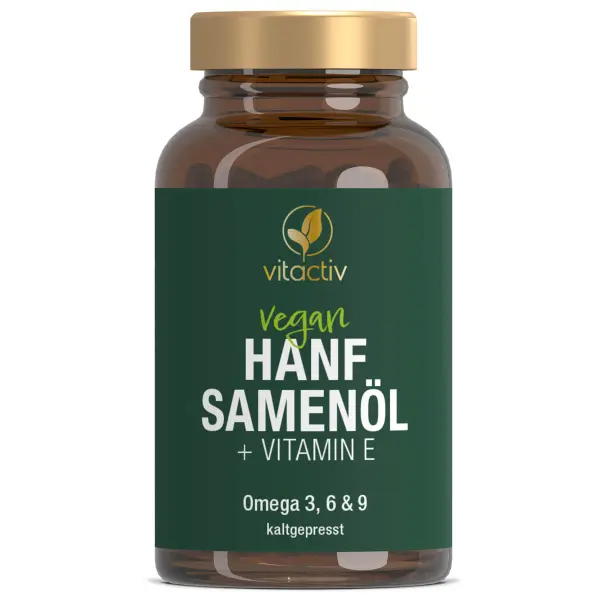 Vitactiv HANFSAMENÖL Kapseln + Vitamin E