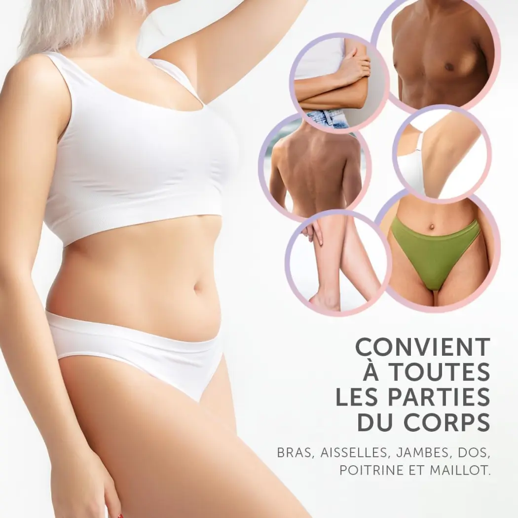 Wax n'Roll,Rouleau de cire avec 1pc rose 1pc cire miel et 6pcs après traitement et 50pcs papier ciré — NEOMANN