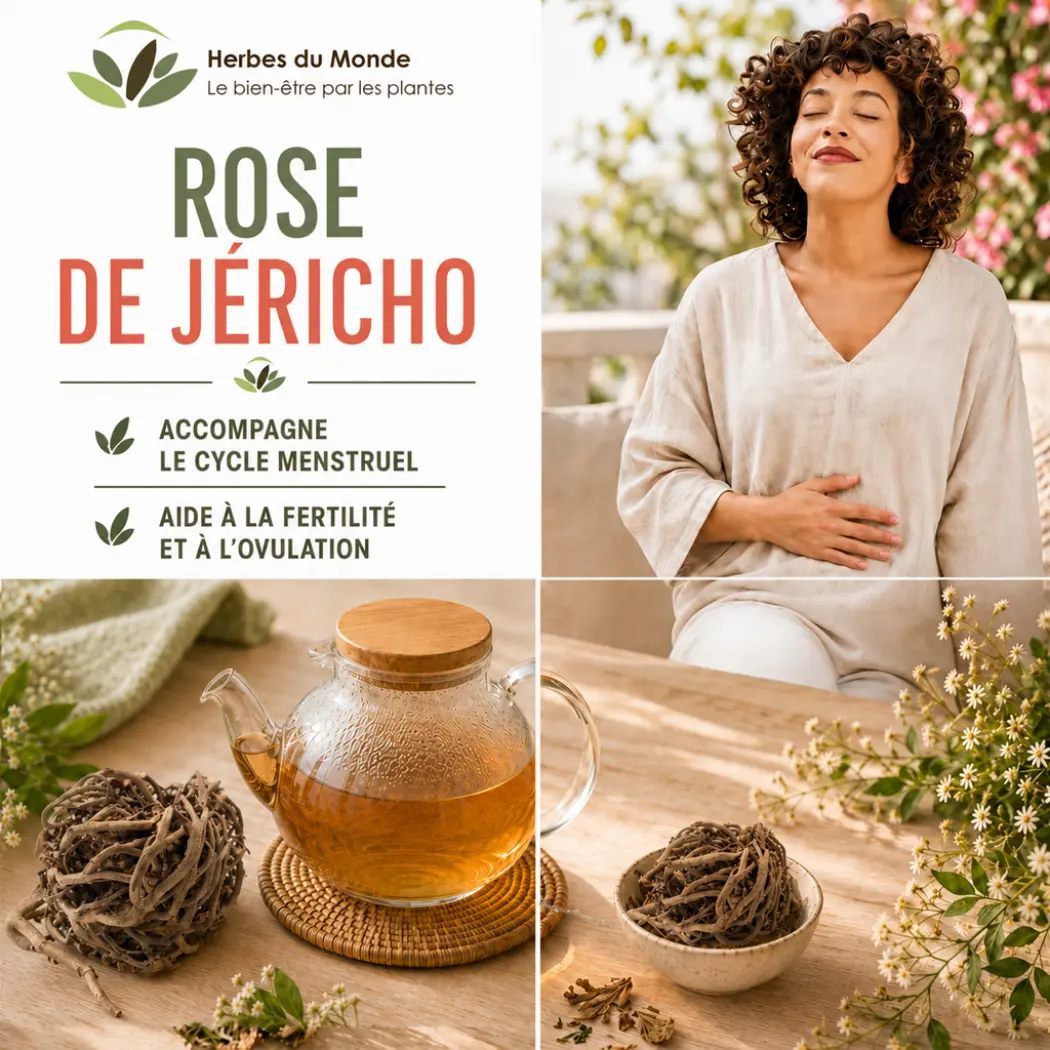 Rose de Jéricho (Anastatica hierochuntica) – Tisane Naturelle – Bien-être Féminin – Infusion Traditionnelle – Sachet 25 g – Herbes du Monde — Herbes du Monde