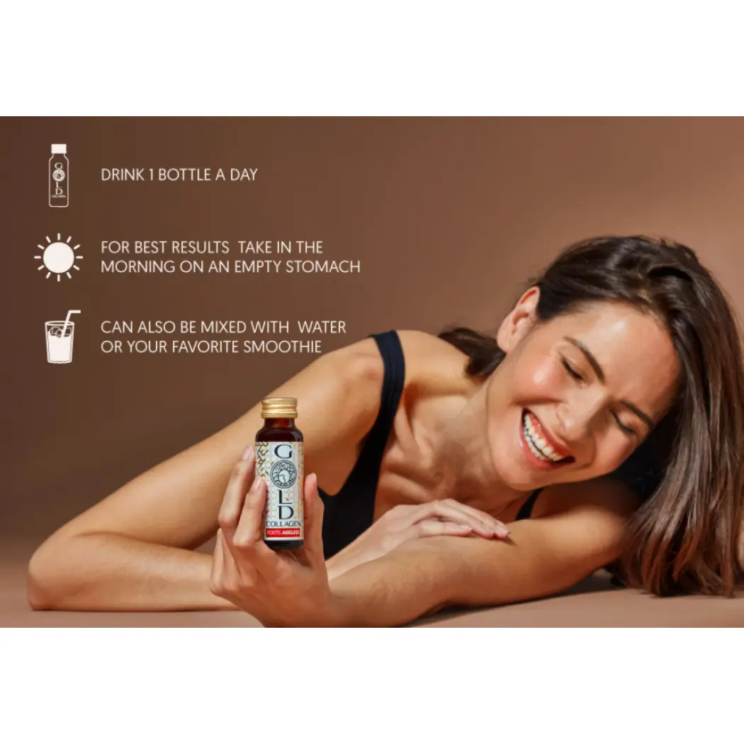 Gold Collagen Forte Ageless - 12.000 mg Collagène, Acide Hyaluronic, Céramides et Elastine — Gold Collagen