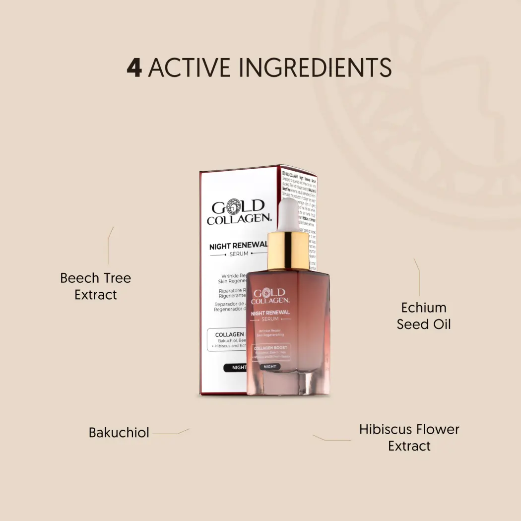 Serum Night Renewal — Gold Collagen
