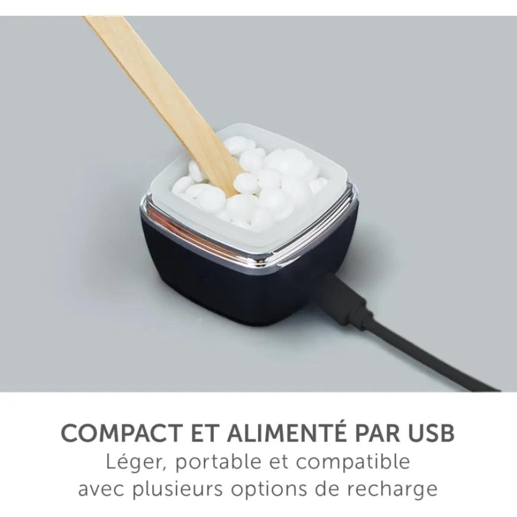 NEOMANN Waxer Mini épilation nasale à la cire - Sans douleur - Chauffe-cire USB-C - Perles de cire de 100 g - Applicateurs, capuchons de protection et sac — NEOMANN