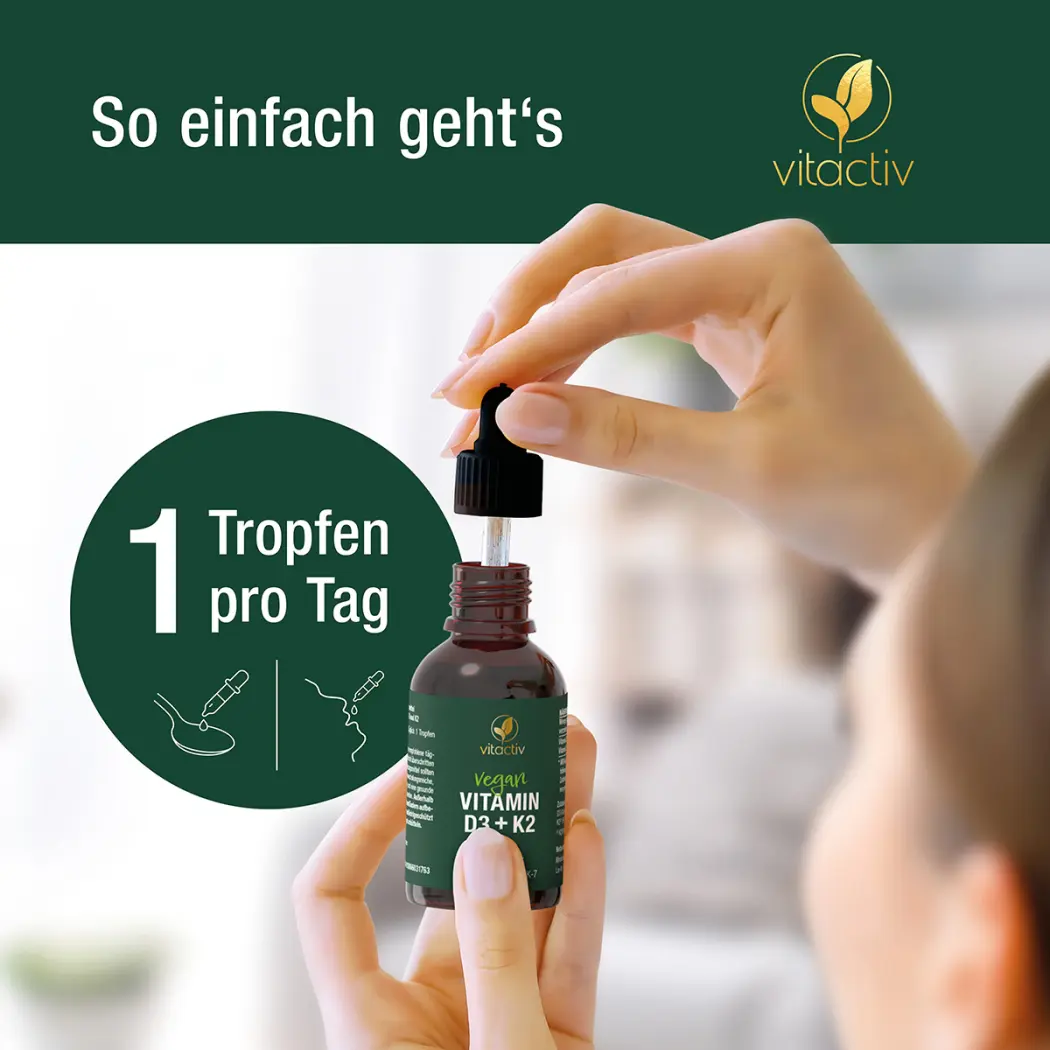 Vitactiv VITAMIN D3 + K2 TROPFEN — Green Future E-Commerce GmbH