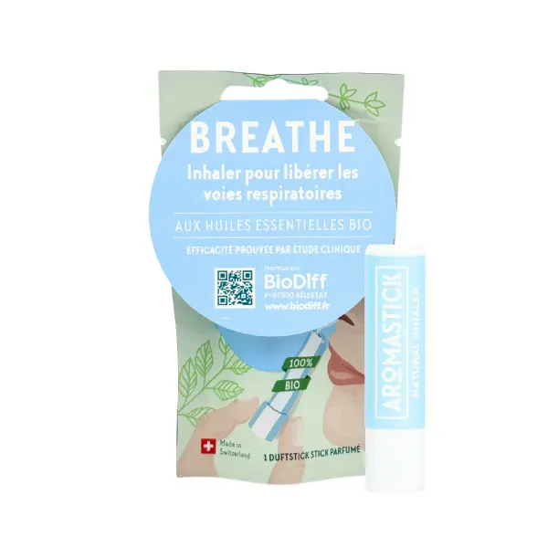 Aromastick Stick Inhaleur Breathe 100% Bio - 1ml
