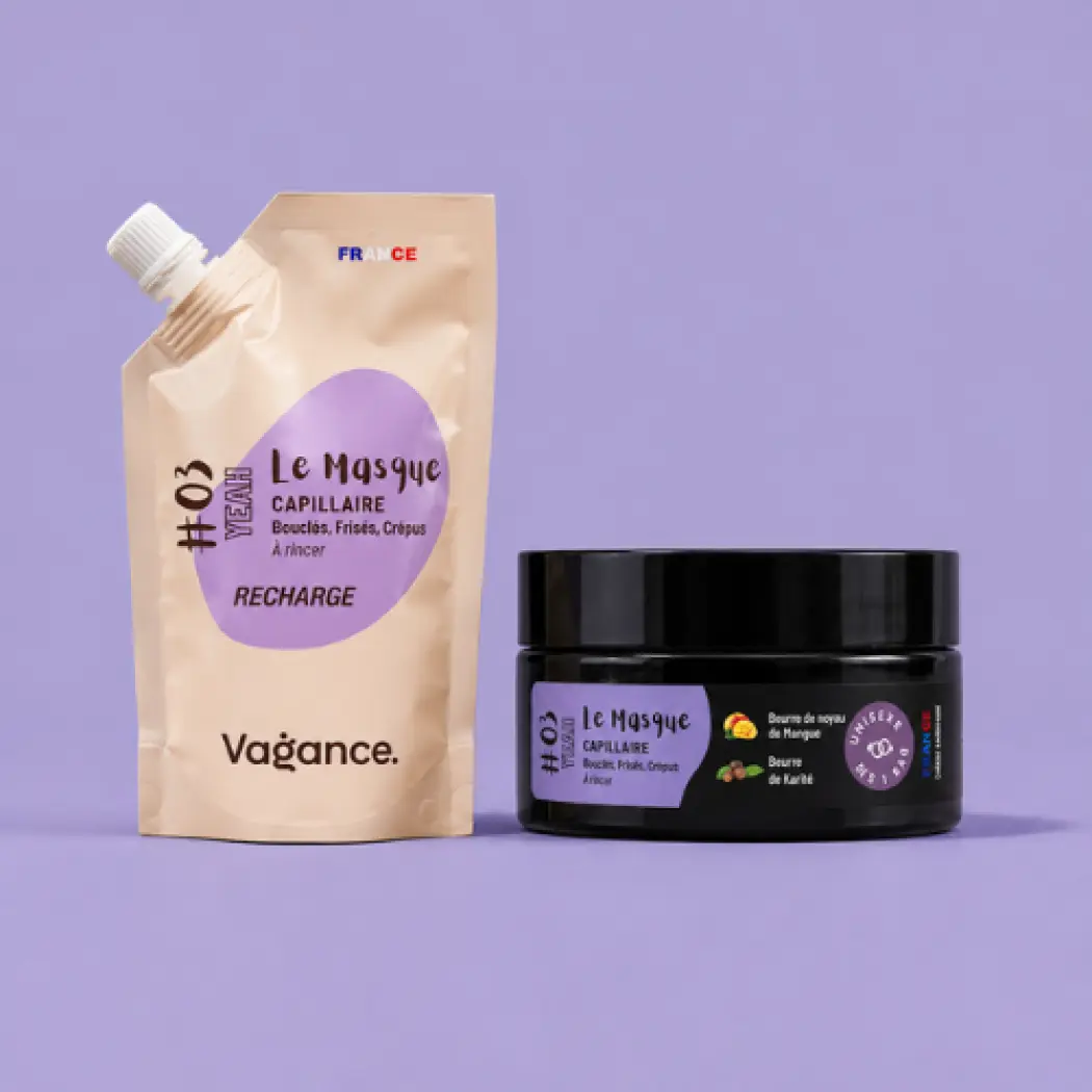 #03 YEAH RECHARGE - Le Masque qui répare, nourrit et fortifie les cheveux bouclés, frisés, crépus - 200 ml — Vagance