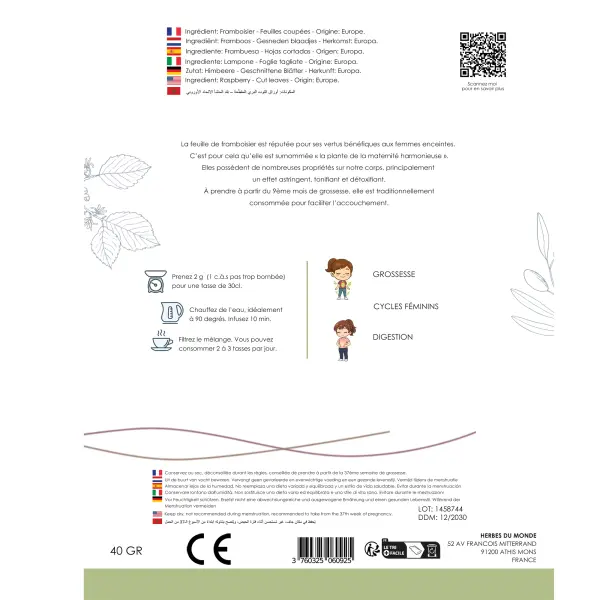 Feuilles de Framboisier – 40 g