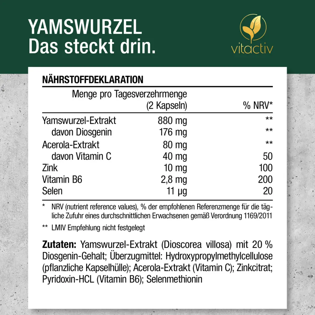 Vitactiv YAMSWURZEL WILD YAM — Green Future E-Commerce GmbH