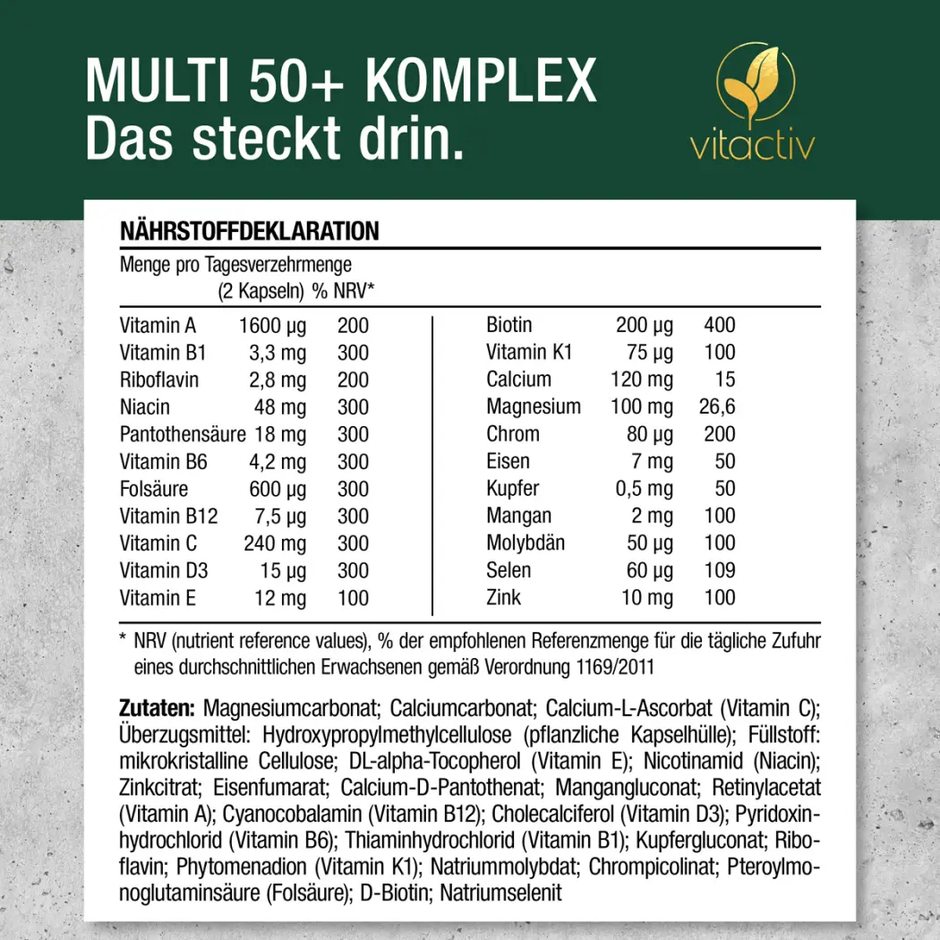 Vitactiv MULTI 50+ Komplex — Green Future E-Commerce GmbH