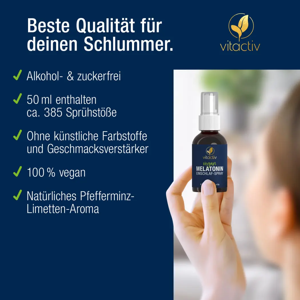 Vitactiv Melatonin Einschlaf-Spray - Pfefferminz & Limette - 50 ml — Green Future E-Commerce GmbH