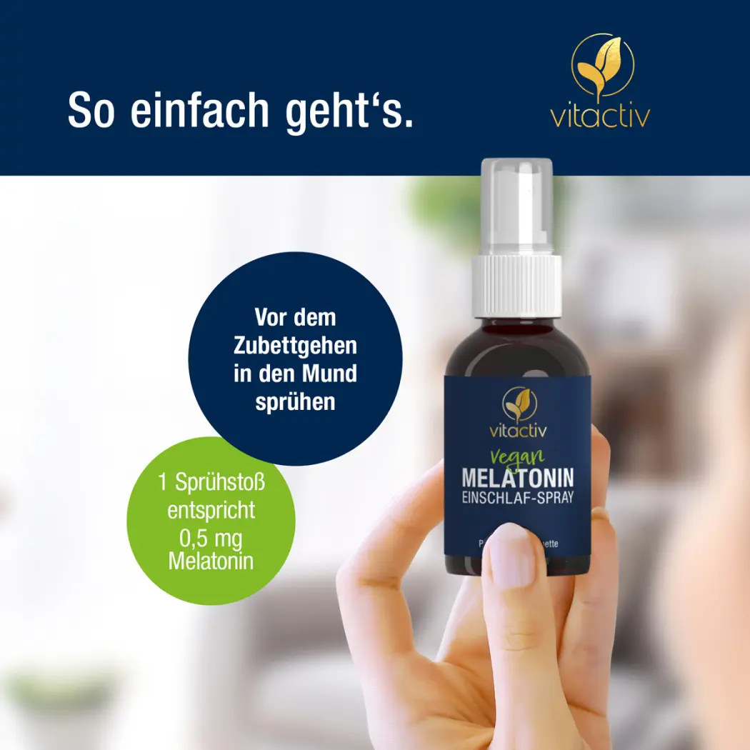 Vitactiv Melatonin Einschlaf-Spray - Pfefferminz & Limette - 50 ml — Green Future E-Commerce GmbH