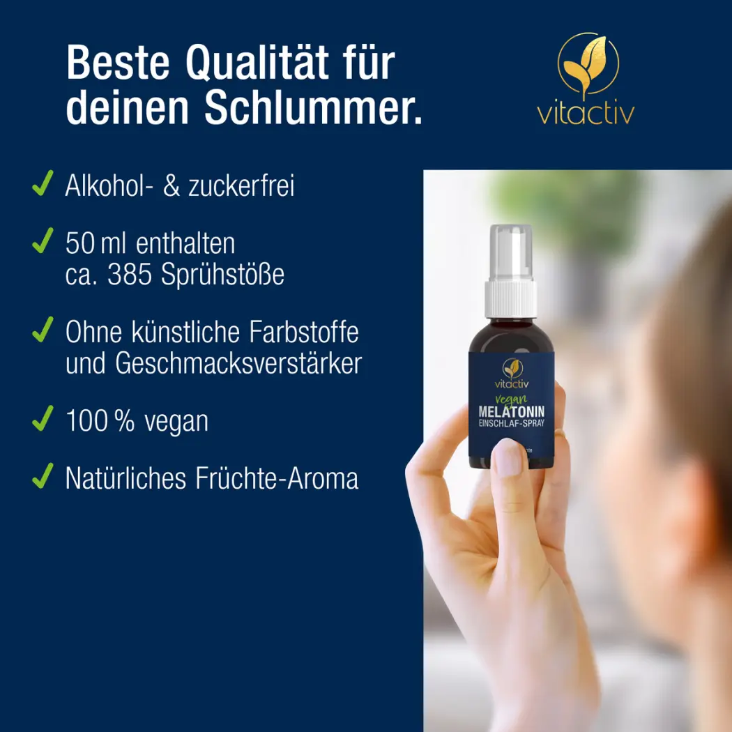 Vitactiv Melatonin Einschlaf-Spray - Gemischte Früchte - 50 ml — Green Future E-Commerce GmbH