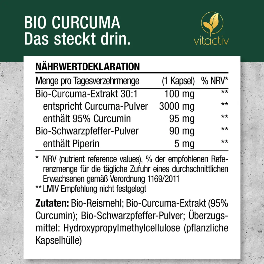 Vitactiv BIO CURCUMA 3000 — Green Future E-Commerce GmbH