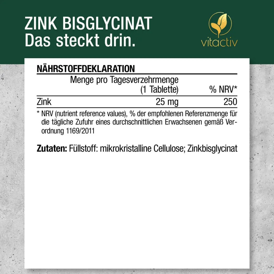 Vitactiv ZINK BISGLYCINAT — Green Future E-Commerce GmbH