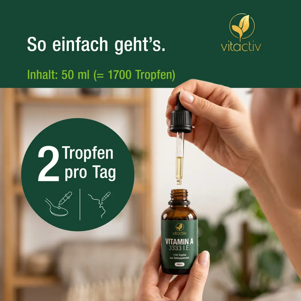 Vitactiv VITAMIN A TROPFEN 3333 I.E. — Green Future E-Commerce GmbH