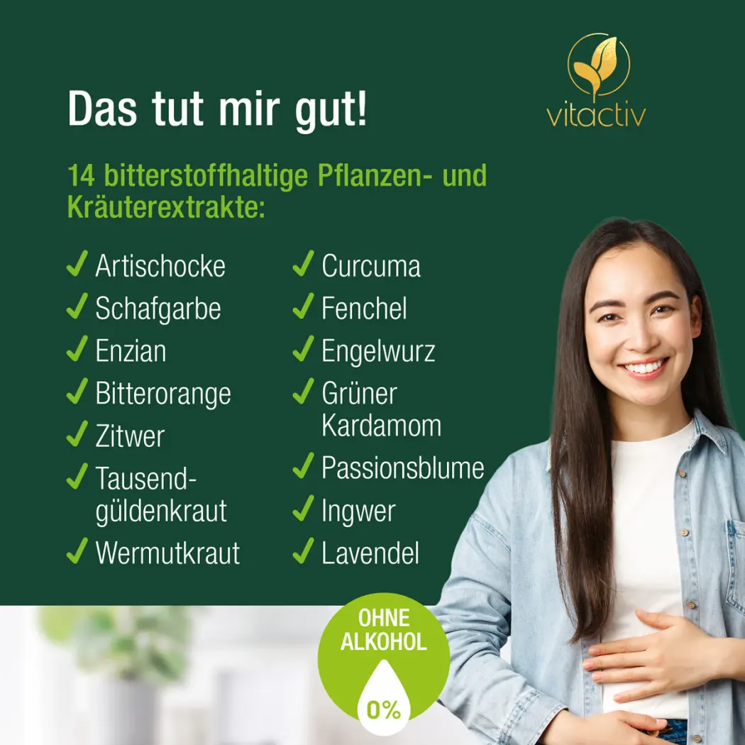 Vitactiv BITTERKRÄUTER – Bitterstoffe Tropfen ohne Alkohol — Green Future E-Commerce GmbH