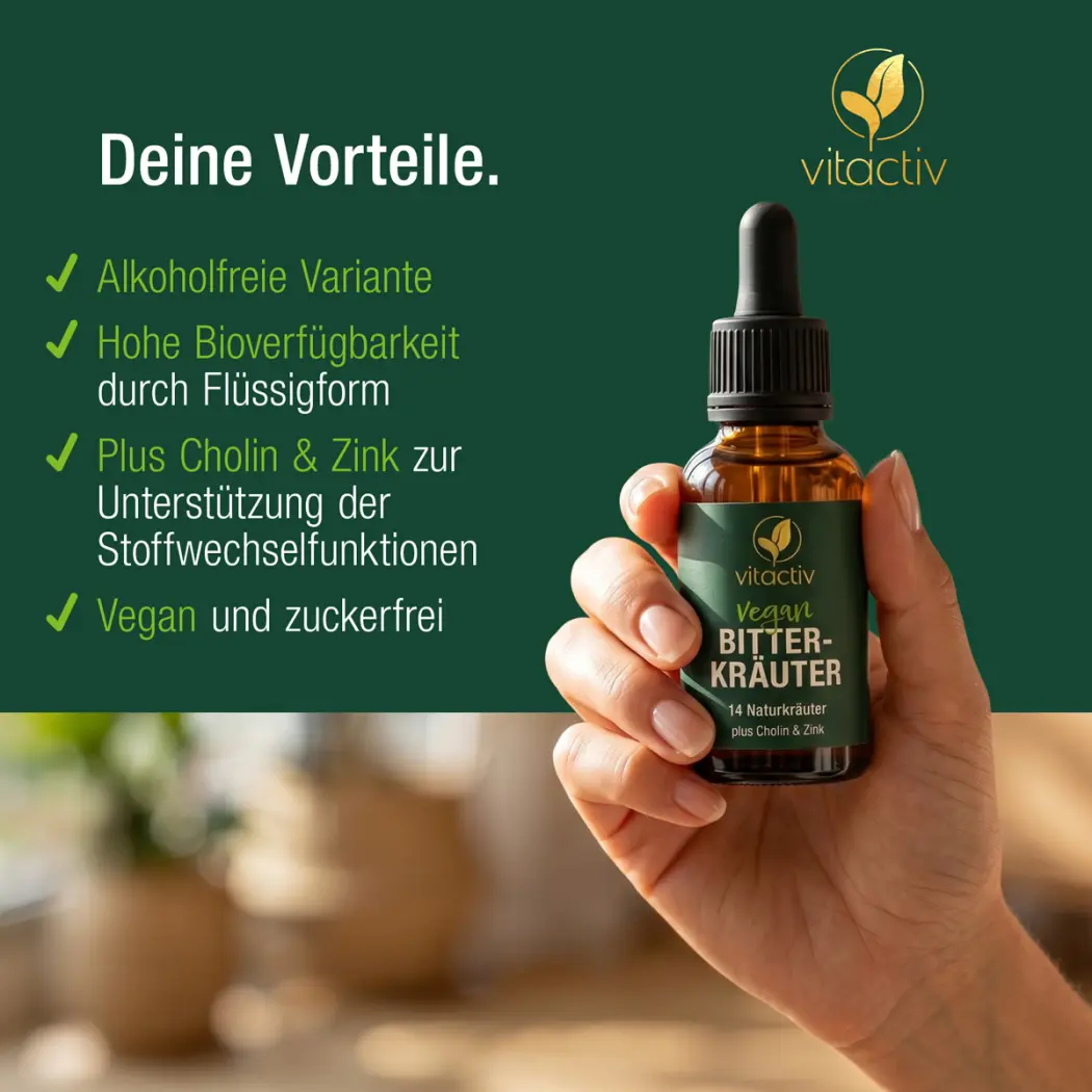 Vitactiv BITTERKRÄUTER – Bitterstoffe Tropfen ohne Alkohol — Green Future E-Commerce GmbH