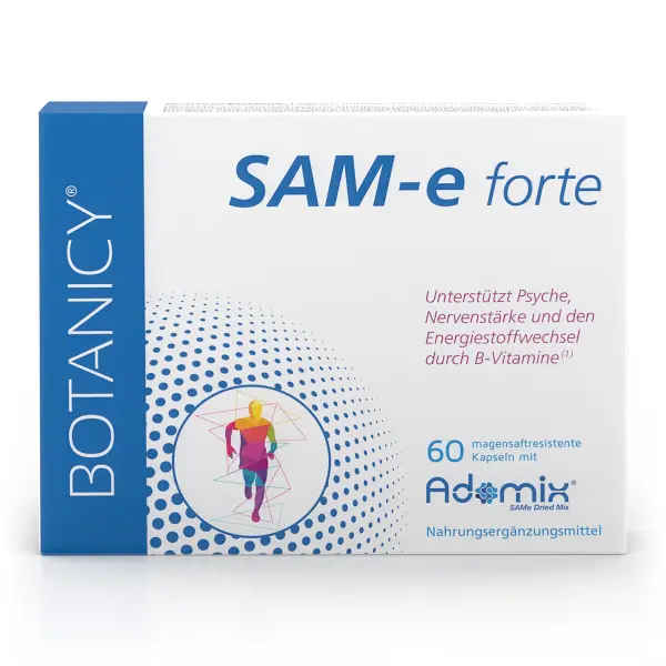 Botanicy SAM-e Forte con ADOMIX & Plantas - Fórmula completa para el bienestar mental