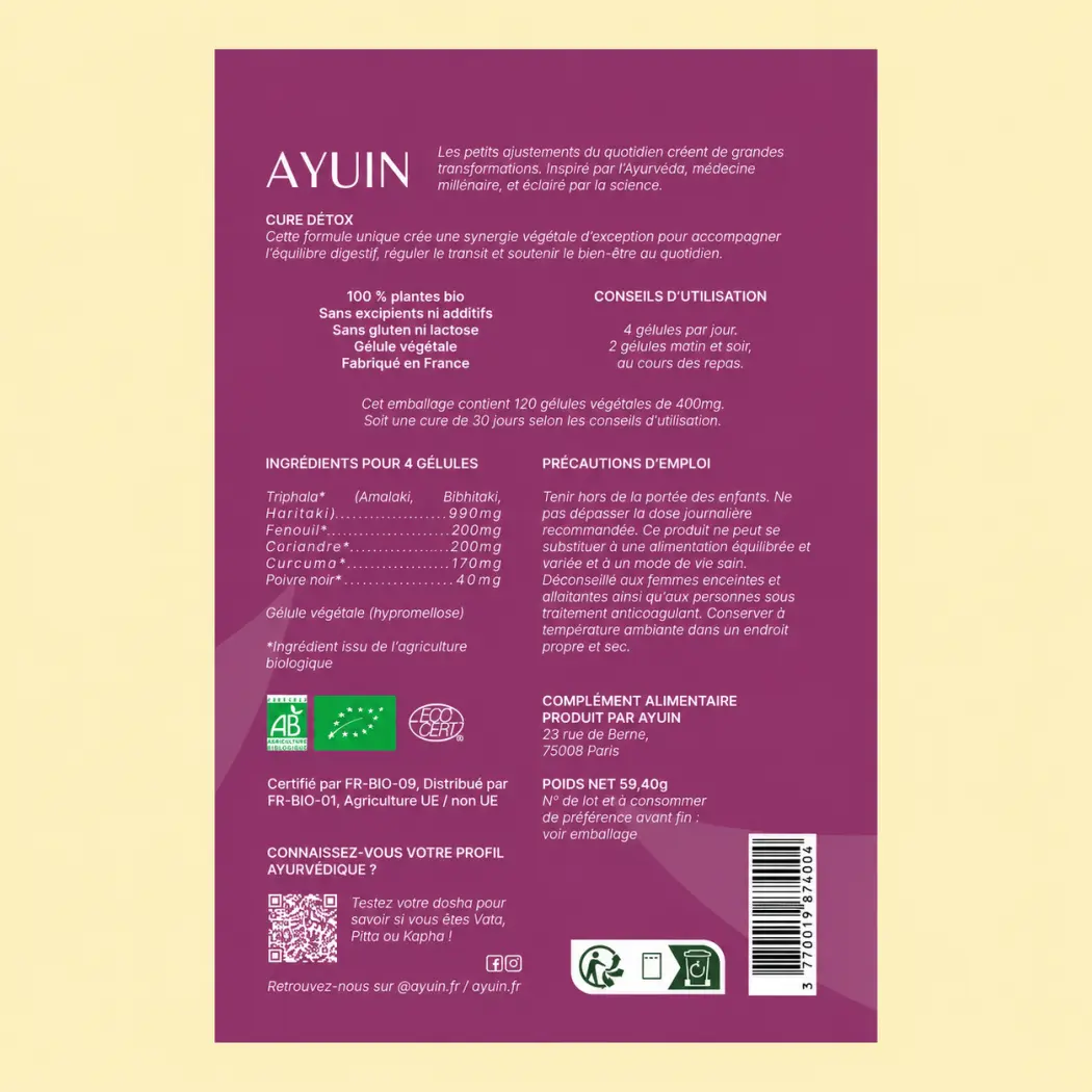 Détox ayurvédique - Digestion & élimination — Ayu'in