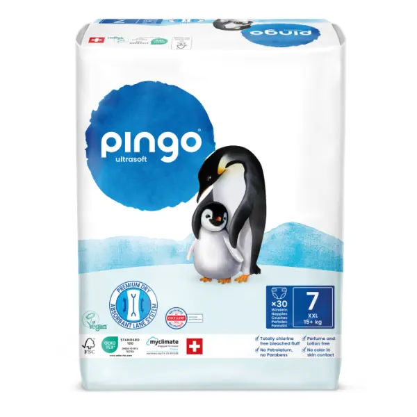 Bio Windeln Nr.7 XXL - Größe: 15+ kg - 30 Stück