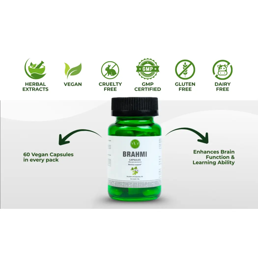Vanan® Brahmi 200 mg – Extrait de Bacopa monnieri – 60 gélules — Vanan