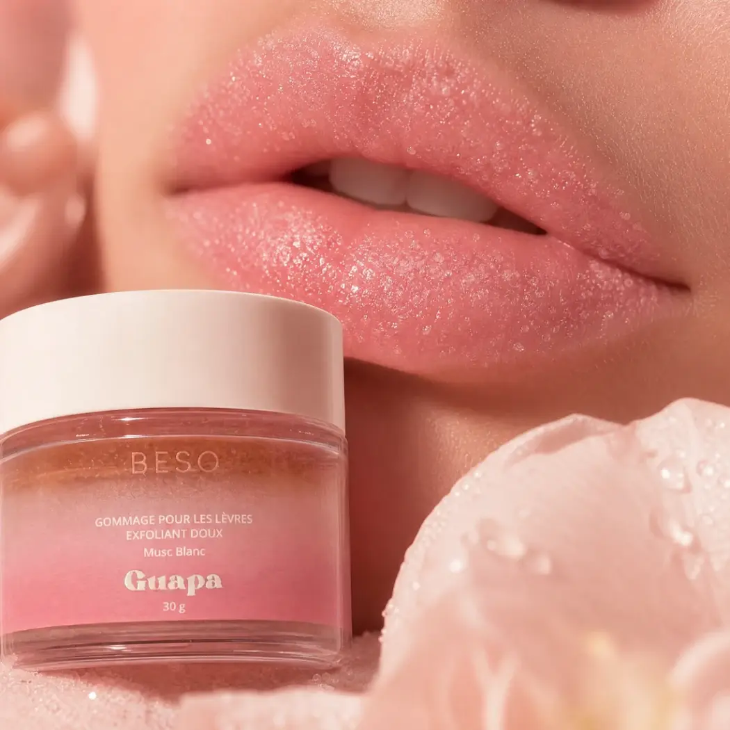 GOMMAGE LÈVRES EXFOLIANT DOUX - MUSC BLANC - 30G — GUAPA