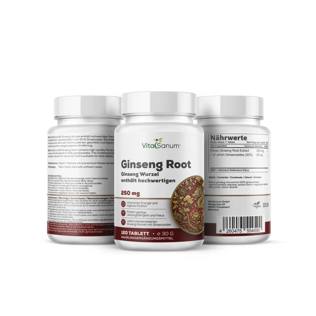 VitaSanum Ginseng 250 mg – 120 comprimés — VitaSanum