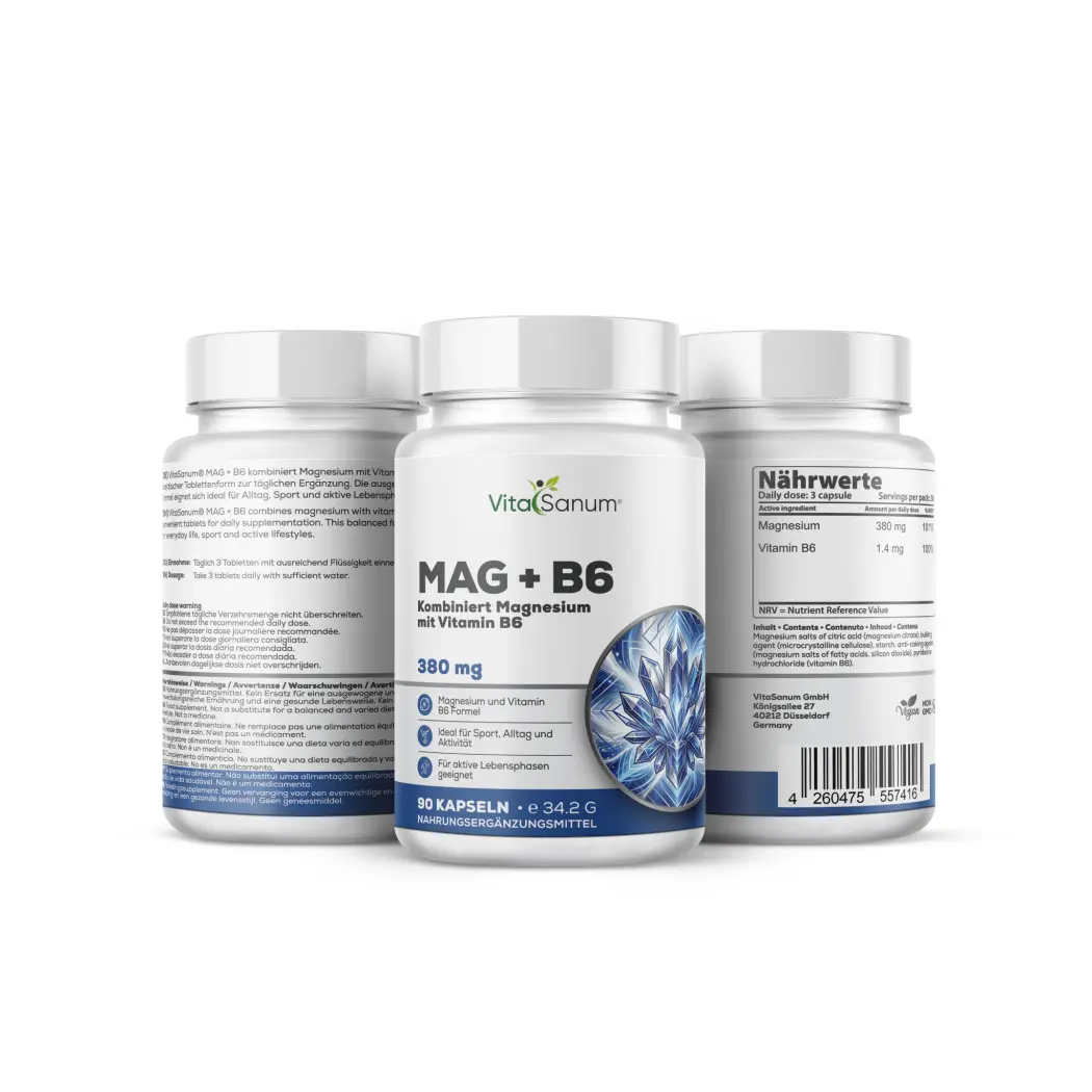 VitaSanum Magnésium + B6 375 mg – 90 comprimés — VitaSanum