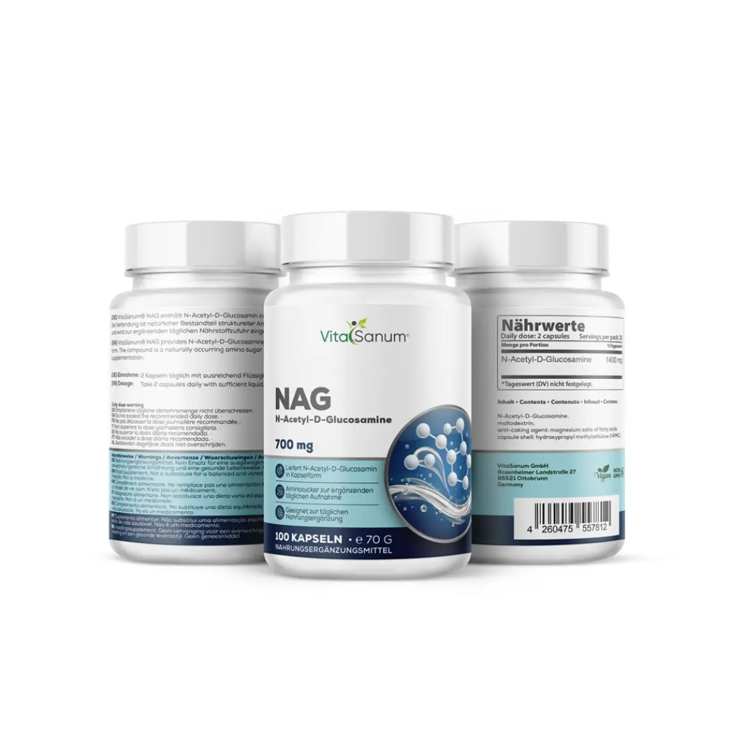 N-acétyl-D-glucosamine 700 mg – 100 gélules — VitaSanum