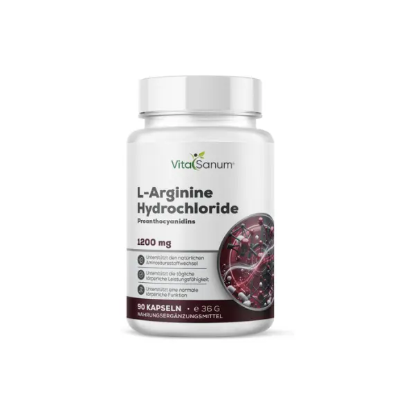 L-arginine chlorhydrate 1200 mg – 90 gélules