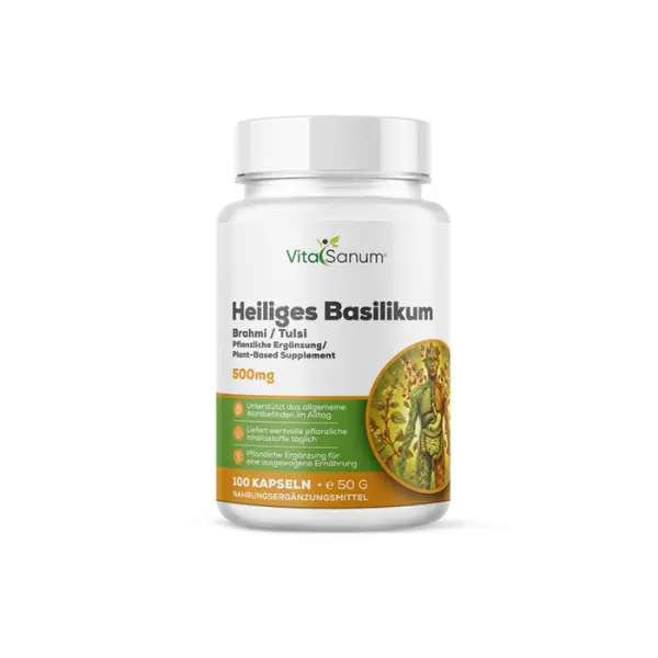 Basilic sacré Tulsi 500 mg – 100 gélules