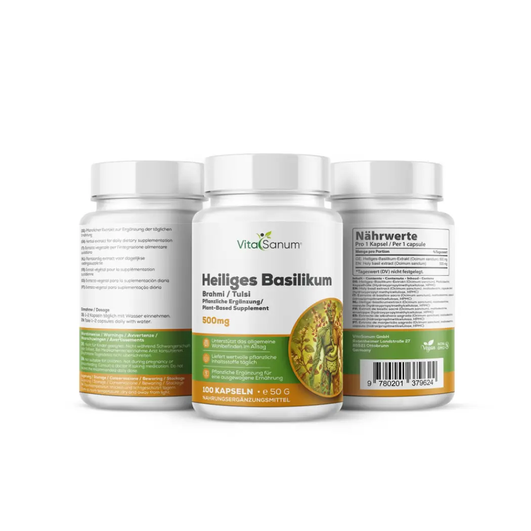 VitaSanum Basilic sacré Tulsi 500 mg – 100 gélules — VitaSanum