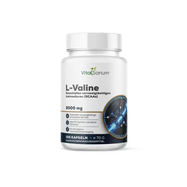 L-Valin 2000 mg – 100 Kapseln