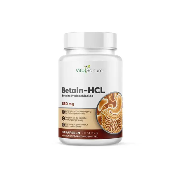 Betain-HCL 650 mg 90 Kapseln